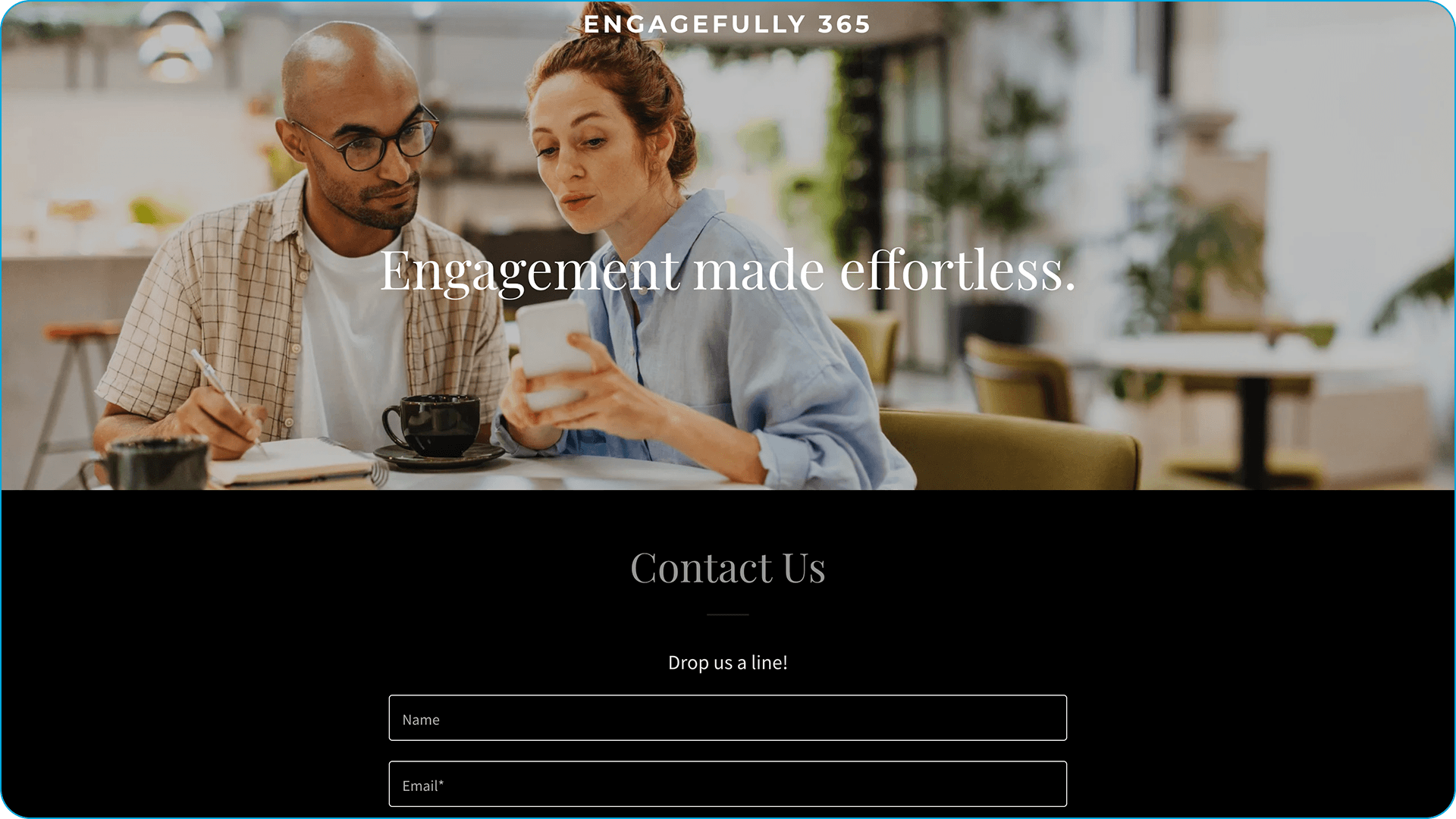 Engagefully365's homepage