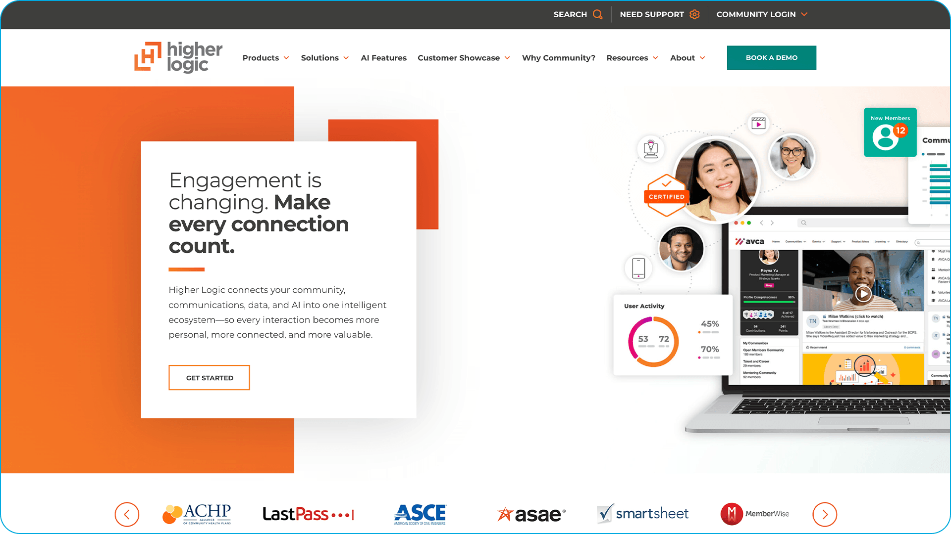 Higher Logic's homepage