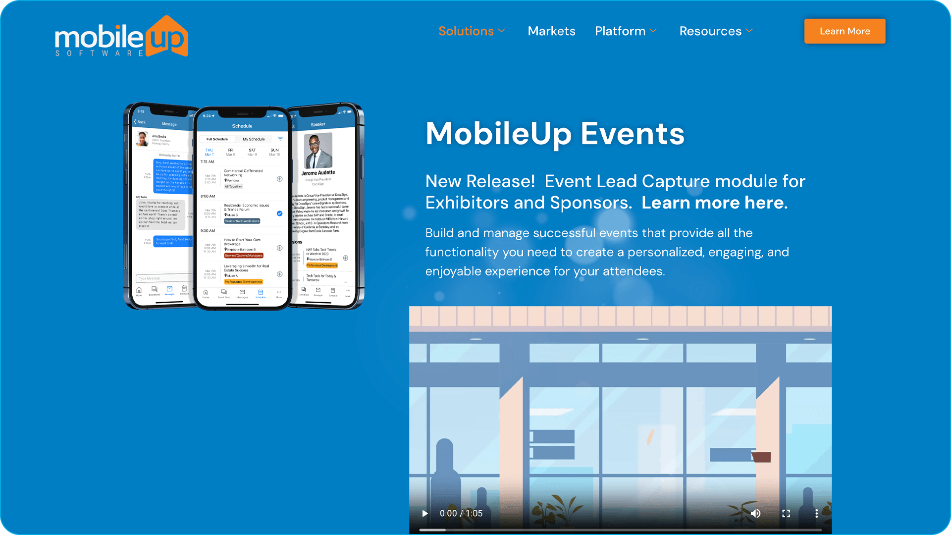 MobileUp's homepage